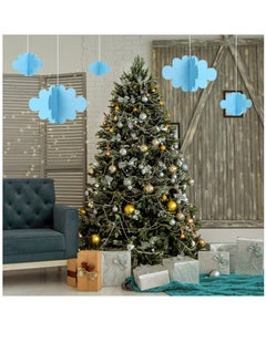 Excefore 16-Pack Fake Clouds for Ceiling, 3D Cloud Hanging Decorations, Artificial Cloud Props, Cloud Ornaments for Children Room, Nursery, Baby Baptism Party, Wedding, Stage Decor, Blue  - Image 5