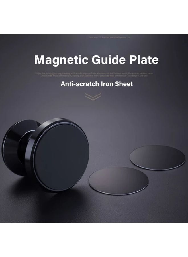 ألواح معدنية عالمية 2 قطعة دائرة من الصفيح الحديدي الفضي قرص حامل مغناطيسي ملصق خلفي للشحن اللاسلكي حامل مثبت - Image 4