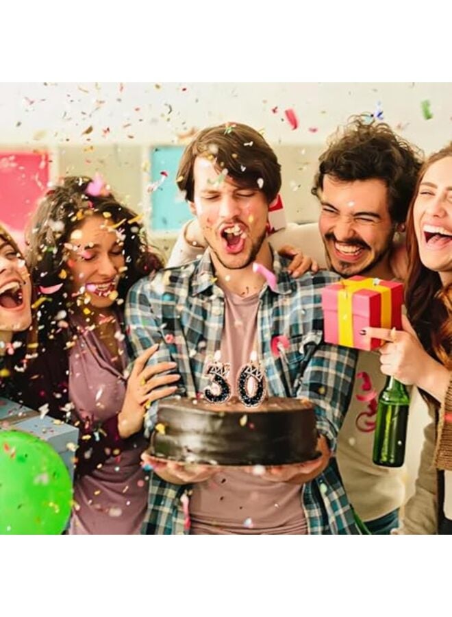 Birthday Candles for Cake, Number Candles for Birthday Cakes with Sparklers, 3.15" Large Cake Candles for Baby Girl/Boy Birthday, or Wedding Party Decorations (4#) - Image 5