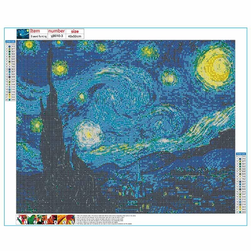 New 5D Diamond Painting Diy Full Diamond Painting Van Gogh Famous Painting Decorative Painting Diamond Painting Painting - Image 1