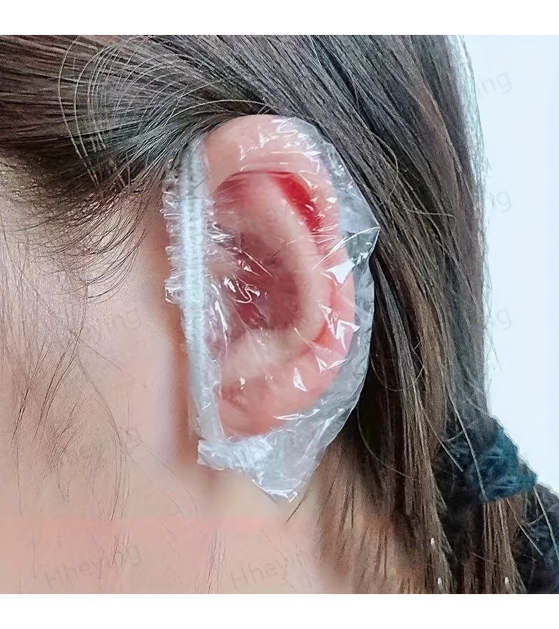 300pcs Transparent Disposable Ear Covers for Bathing Hair Dyeing Salon - Image 5