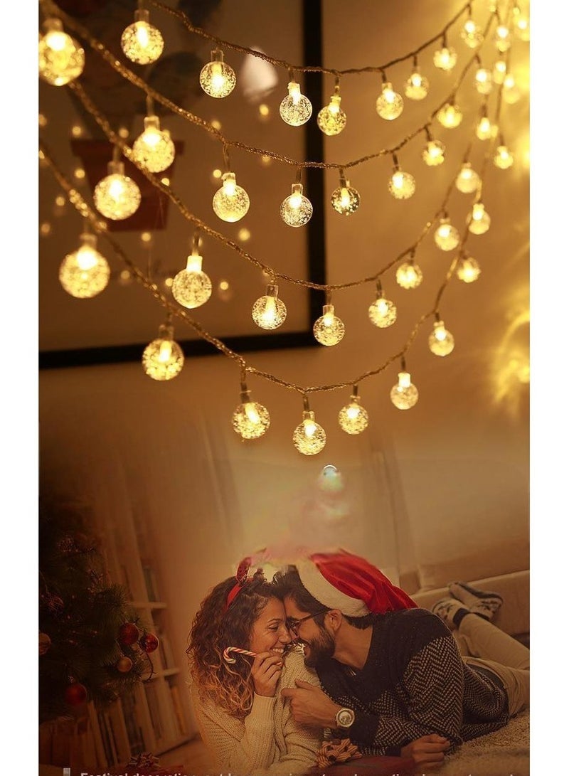 3M 20 LED Warm White Bubble Ball String Lights – Battery Powered (2xAA), Always On, 2.4cm Crystal Ball Fairy Lights for Indoor and Outdoor Decoration and Ramadan Decoration - Image 3