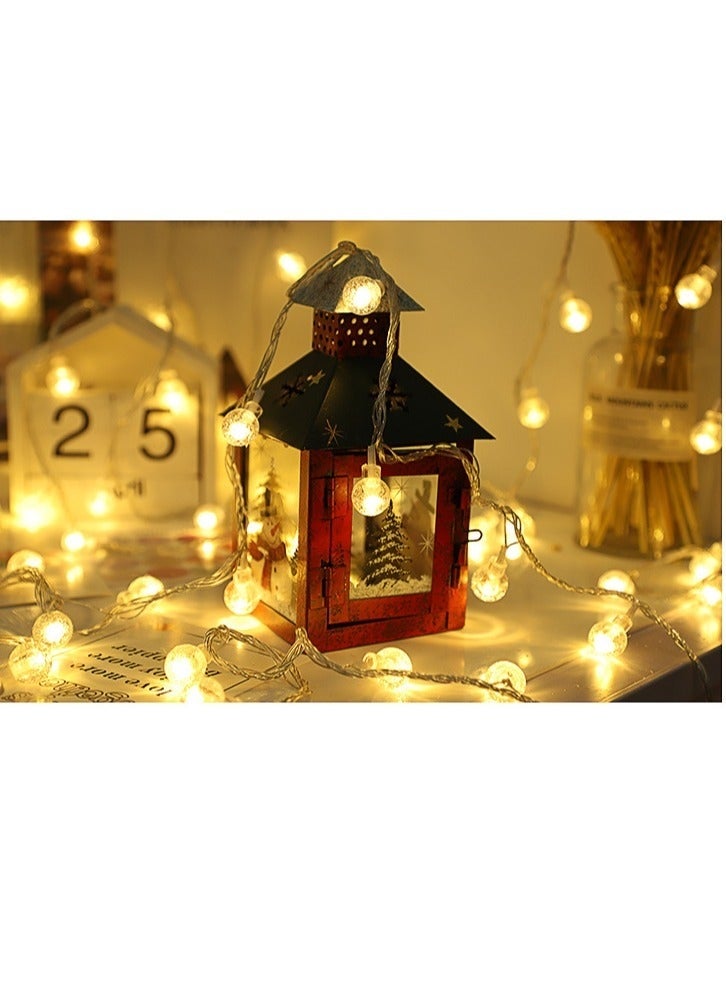 3M 20 LED Warm White Bubble Ball String Lights – Battery Powered (2xAA), Always On, 2.4cm Crystal Ball Fairy Lights for Indoor and Outdoor Decoration and Ramadan Decoration - Image 4