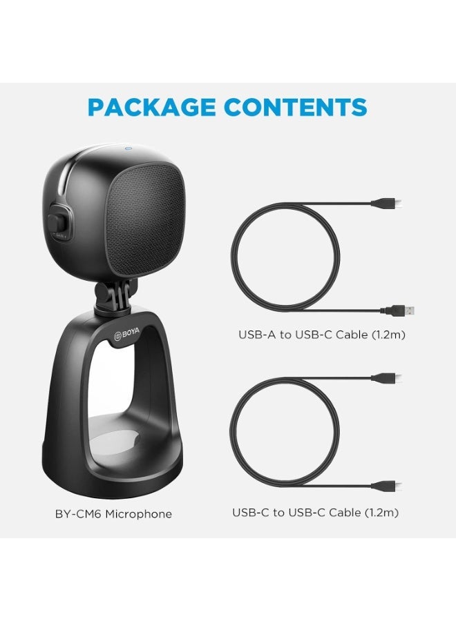 BOYA USB Computer Microphone BY-CM6 for Live Streaming, Gaming, Studio Music Recording, Podcasting, ASMR, Video Voice Over - Image 4