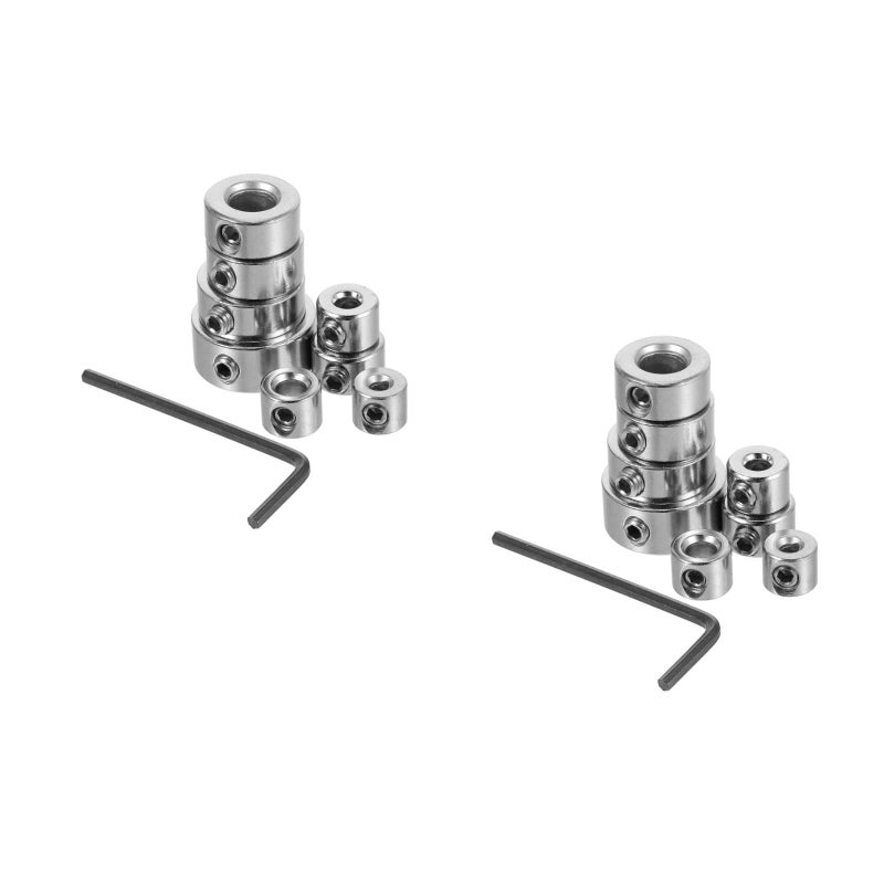 16 pcs Drill Bit Stop Collar Set Metal Drill Depth Stop Collar For Woodworking Positioning And Drilling Tool Adjustment With Wrench - Image 1