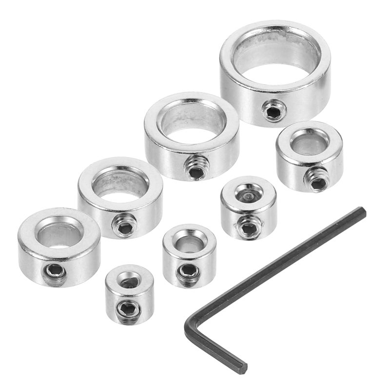 16 pcs Drill Bit Stop Collar Set Metal Drill Depth Stop Collar For Woodworking Positioning And Drilling Tool Adjustment With Wrench - Image 3