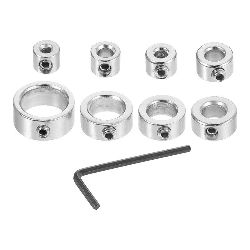 16 pcs Drill Bit Stop Collar Set Metal Drill Depth Stop Collar For Woodworking Positioning And Drilling Tool Adjustment With Wrench - Image 5