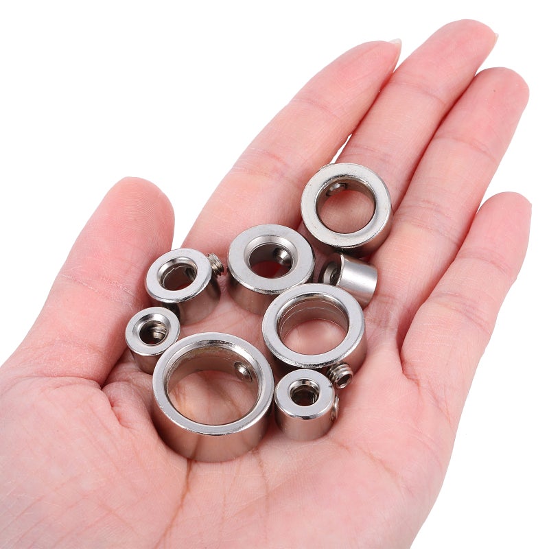 16 pcs Drill Bit Stop Collar Set Metal Drill Depth Stop Collar For Woodworking Positioning And Drilling Tool Adjustment With Wrench - Image 2