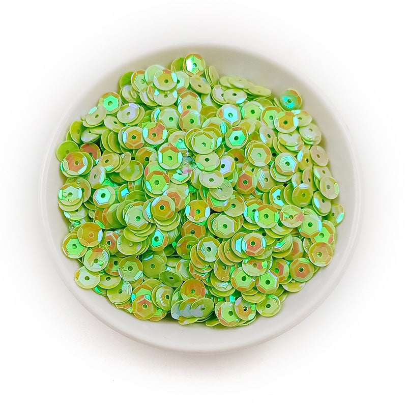 6mm Round Curved PVC Sequins for Sewing C31AB Purple - Image 4