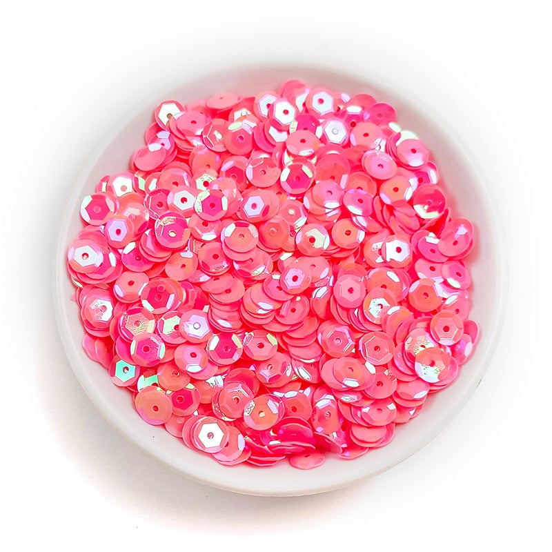 6mm Round Curved PVC Sequins for Sewing C31AB Purple - Image 2