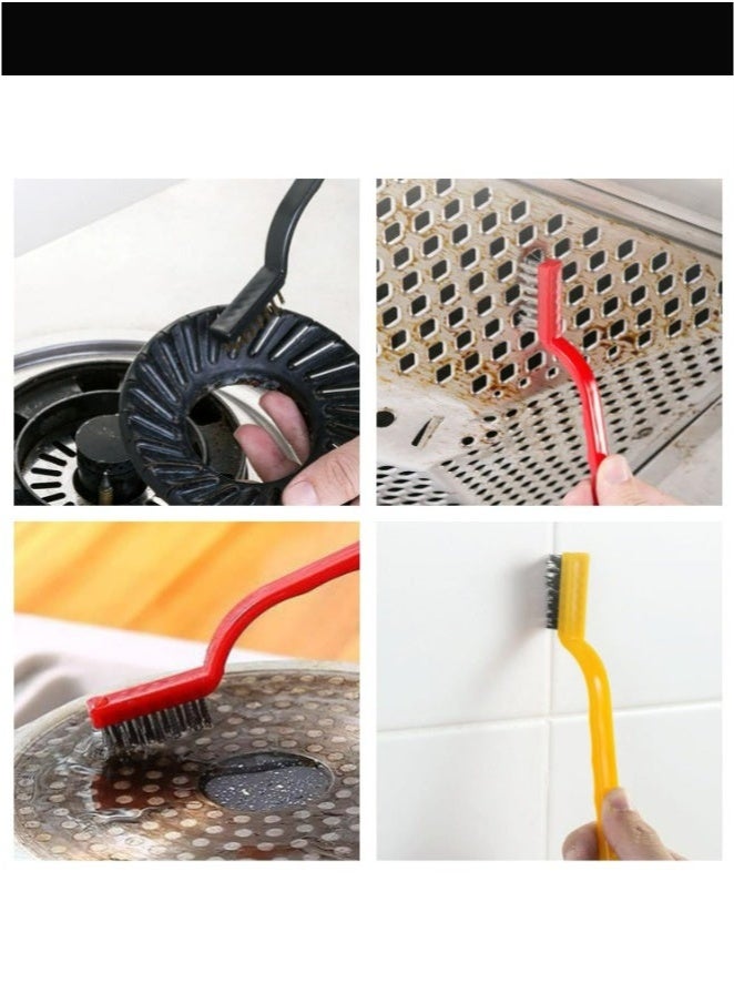 فرشاة تنظيف الفرن، مجموعة من ثلاثة فرش تنظيف منزلية لموقد الغاز مصنوعة من النحاس والنايلون والاستانلس ستيل - Image 4