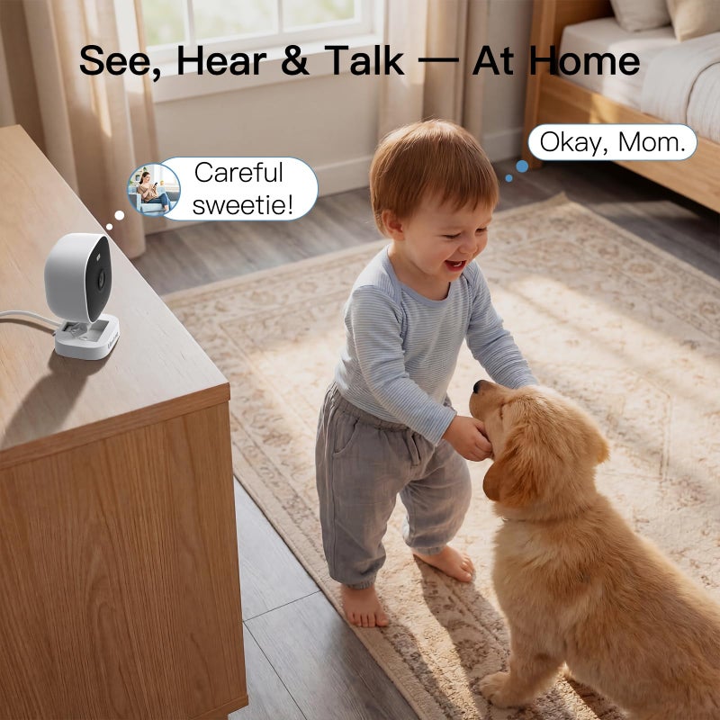 VIMTAG 4MP Security Camera, 2.4G/5G Outdoor Indoor Cameras for Home Security with Color Night Vision, Motion Activated Spotlight/Siren, IP66,2-Way Audio, Support Cloud/Card(not Include), Wired, 4Pack - Image 5