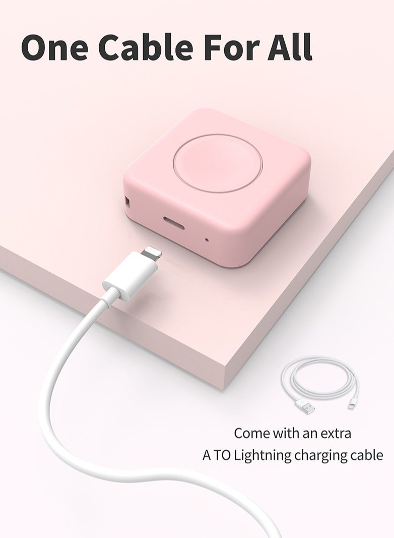 Manopola Portable Charger for Apple Watch Battery Pack with Fast Charging for iWatch,Compact 1200mAh Wireless Magnetic Power Bank with Keychain for Apple Watch Series9/8/7/6/5/4/3/2/SE/Ultra/Ultra2  - Image 4