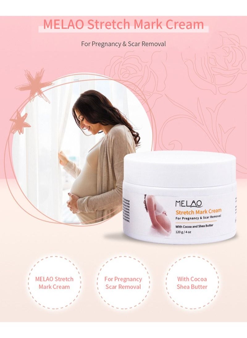 MELAO - Stretch Mark Removal Cream Pregnancy Scars Treatment Firming Repair Remove Stretch Mark 120g - Image 1