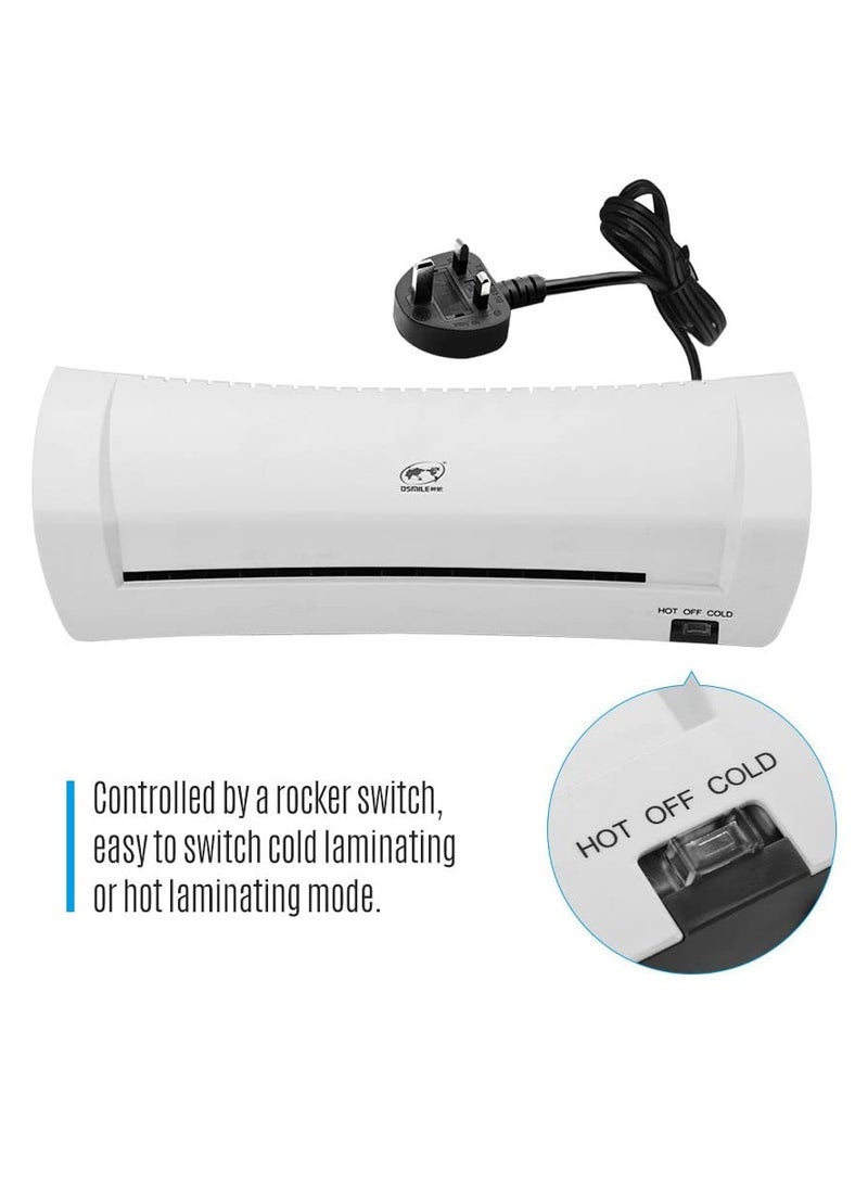 general OSMILE SL200 A4 Laminator Machine, Hot and Cold Lamination, Dual Rollers, Fits A4/A5/A6, for Documents, Photos, Cards – Home, School, Office Use - Image 4