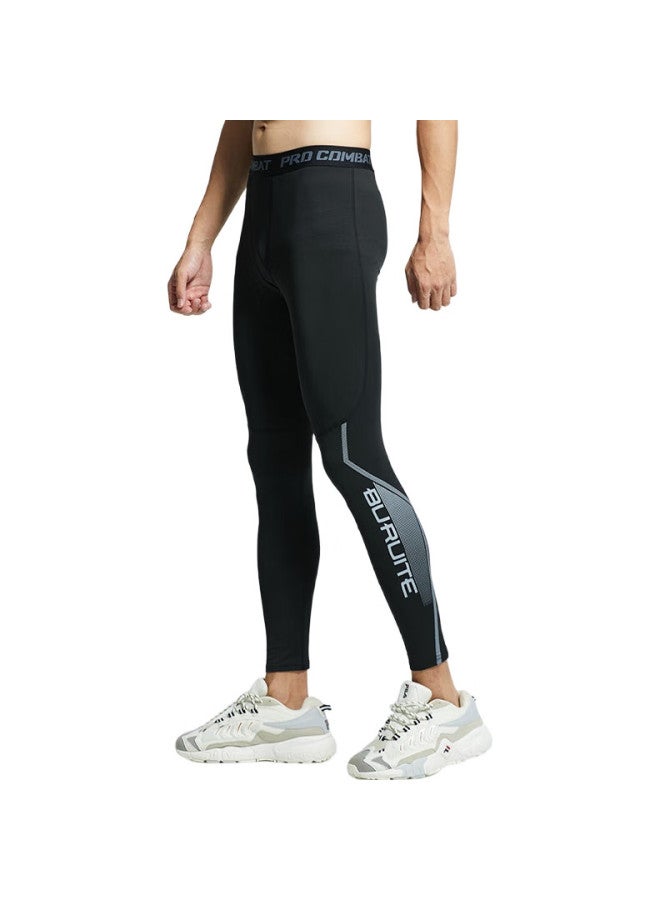 BURUITE Men'S Compression Tights, Quick-Dry, High-Elasticity, Fitness Workout Set, Track And Field Running Suit, Basketball Training Leggings, Compression Stockings - Image 1