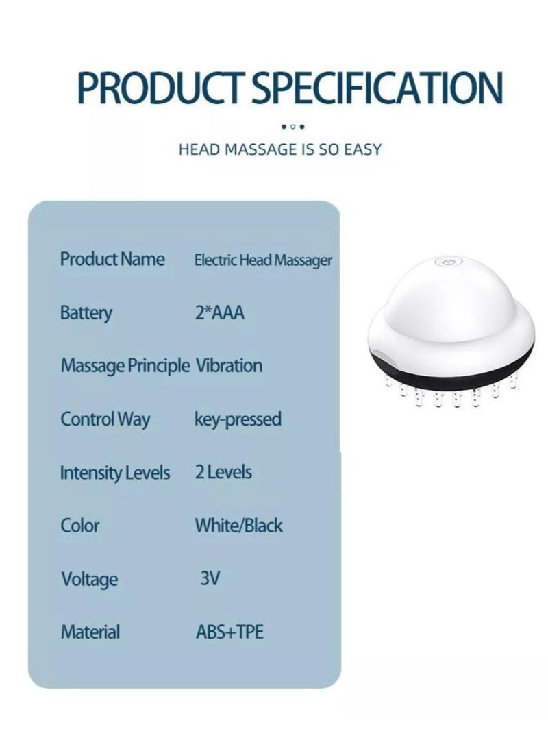 Prime by javaudan Head Massager Battery Operated Silicone Electric Vibration Stress Reliever Scalp Massager  - Image 5
