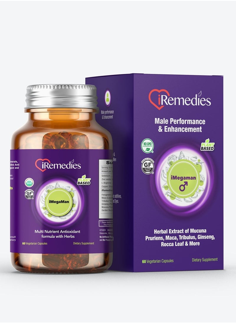 iRemedies - iMegaMan – 60 vegetarian capsules - Image 1