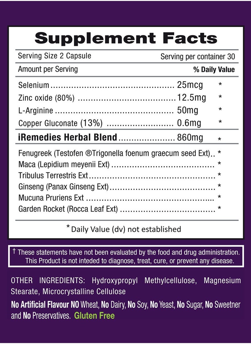 iRemedies - iMegaMan – 60 vegetarian capsules - Image 1