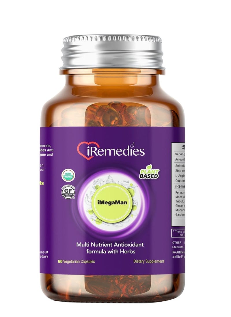 iRemedies - iMegaMan – 60 vegetarian capsules - Image 1