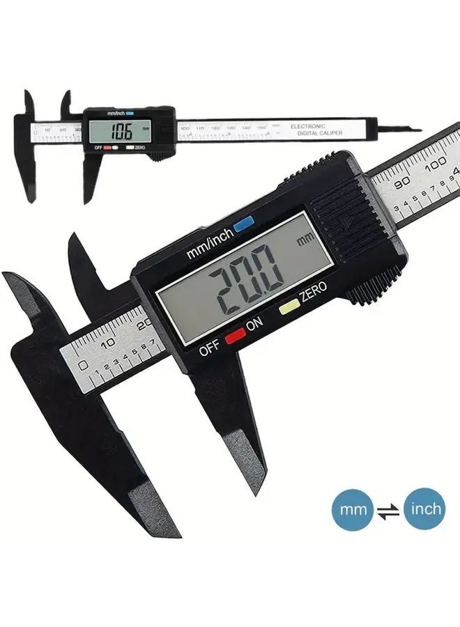 Black Digital Caliper with LCD Display Auto Shut Off Precision Measurement Tool - Image 3