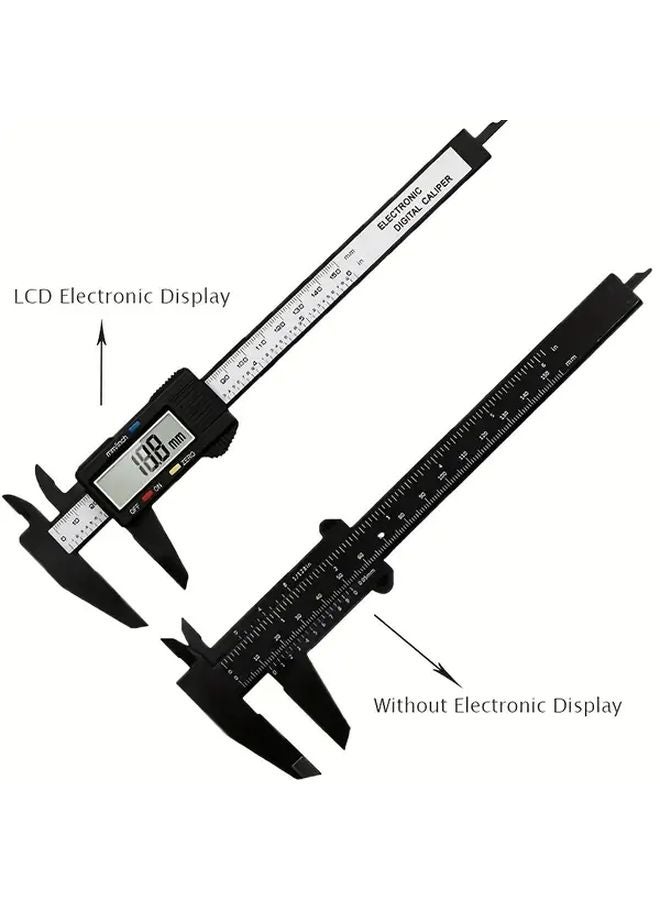 Black Digital Caliper with LCD Display Auto Shut Off Precision Measurement Tool - Image 4