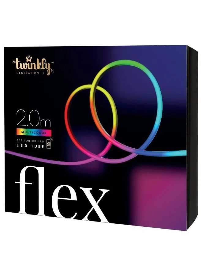 توينكلي طقم المبتدئين TWINKLY FLEX 2M - 192 مصباح RGB LightApp - أنبوب ضوء مرن من الجيل الثاني - أبيض