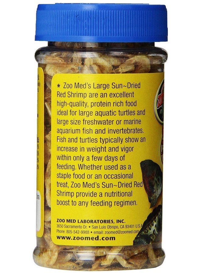 زوو ميد Zoo Med - عبوتان من الجمبري الأحمر المجفف بالشمس كبير الحجم، 0.5 أونصة لكل منهما، علاج للأسماك الاستوائية الكبيرة والسلاحف المائية - Image 3