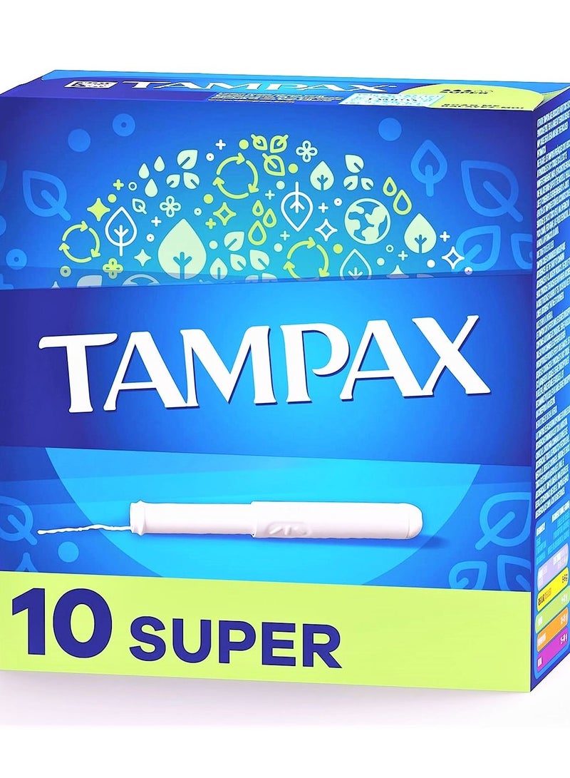Tampax Cardboard Super 10 Tampons With Cardboard Applicator Super Absorbent - Image 2