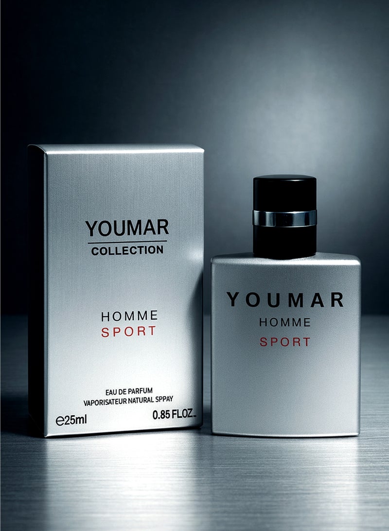 YOUMAR Freshness Youmar Collection Homme Sport No. 0114 | Long Lasting Parfum for Men with Fresh Citrus, Marine, Amber & Vanilla Notes | Eau de Parfum for Men 25 ml - Image 1