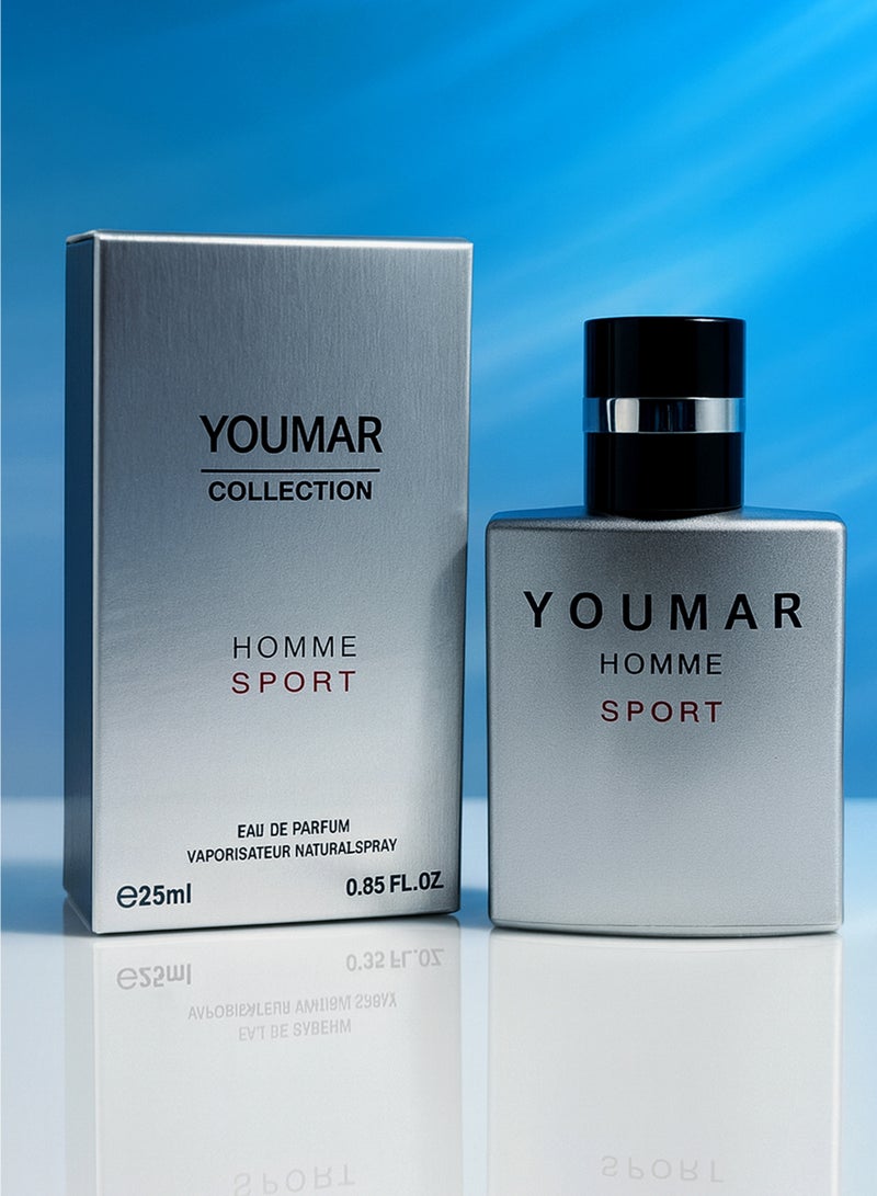 YOUMAR Freshness Youmar Collection Homme Sport No. 0114 | Long Lasting Parfum for Men with Fresh Citrus, Marine, Amber & Vanilla Notes | Eau de Parfum for Men 25 ml - Image 3