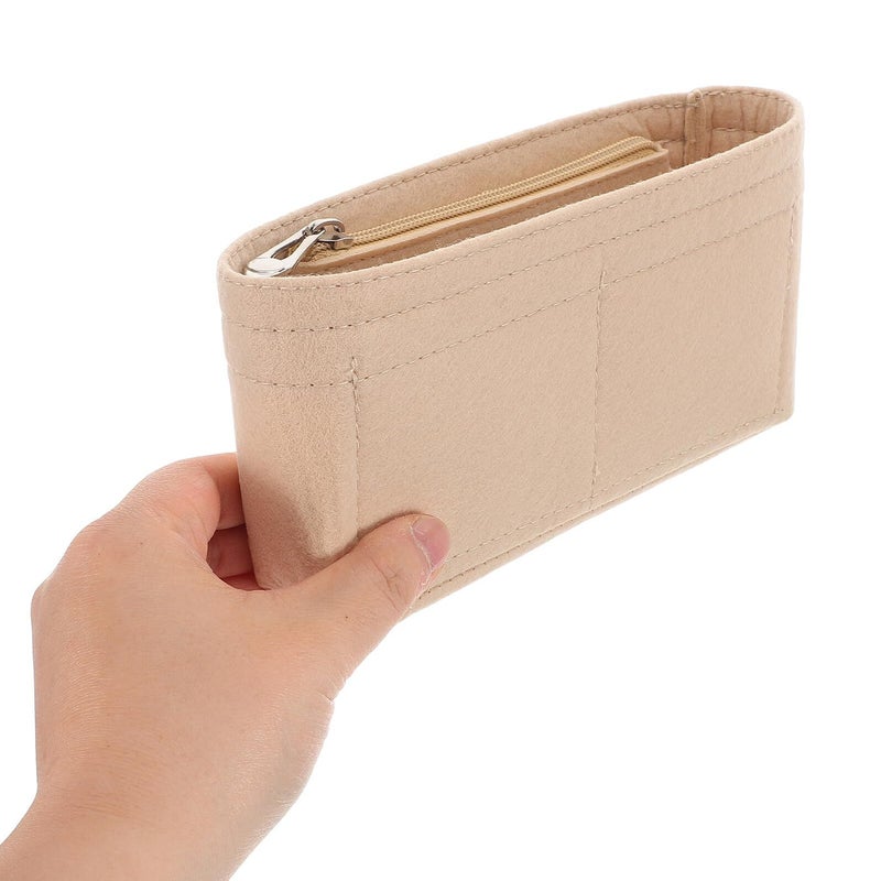 Large Zippered Felt Purse Organizer Insert for Tote Shoulder Bags - Image 5