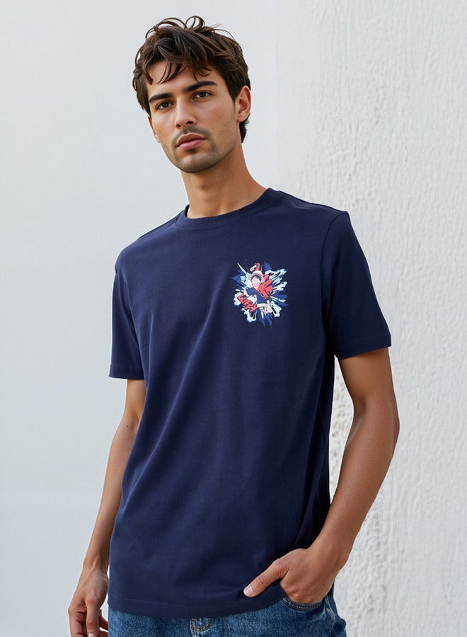 سبلاش فيڤ تيشيرت بطبعة لوفي - Image 3