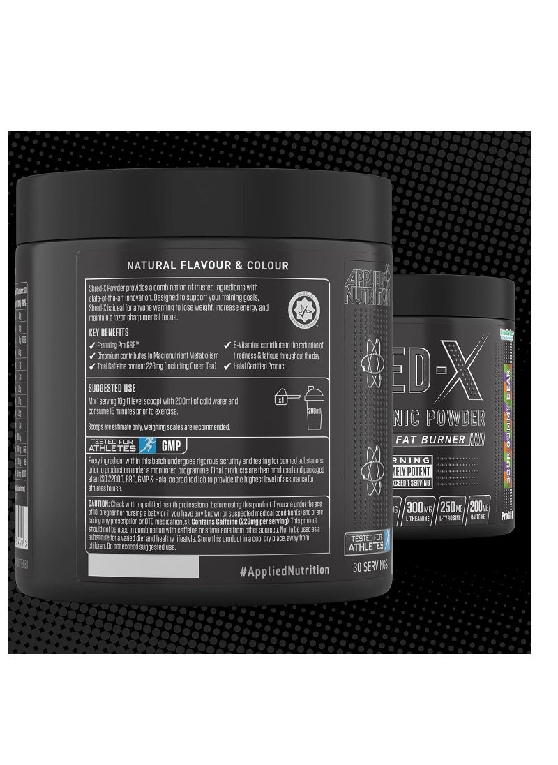 Applied Nutrition - Applied Nutrition Shred X Fat Burner - ABE All Black Everything Fat Burner, Thermo Weight Management (300g - 30 Servings) (Sour Gummy Bear) - Image 1