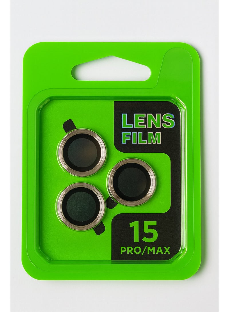 حماية عدسات ايفون 15 برو / برو ماكس – غطاء عدسات معدني فاخر ضد الخدش والكسر – طبقة حماية عالية الوضوح مع تركيب سهل وثبات قوي - Image 1