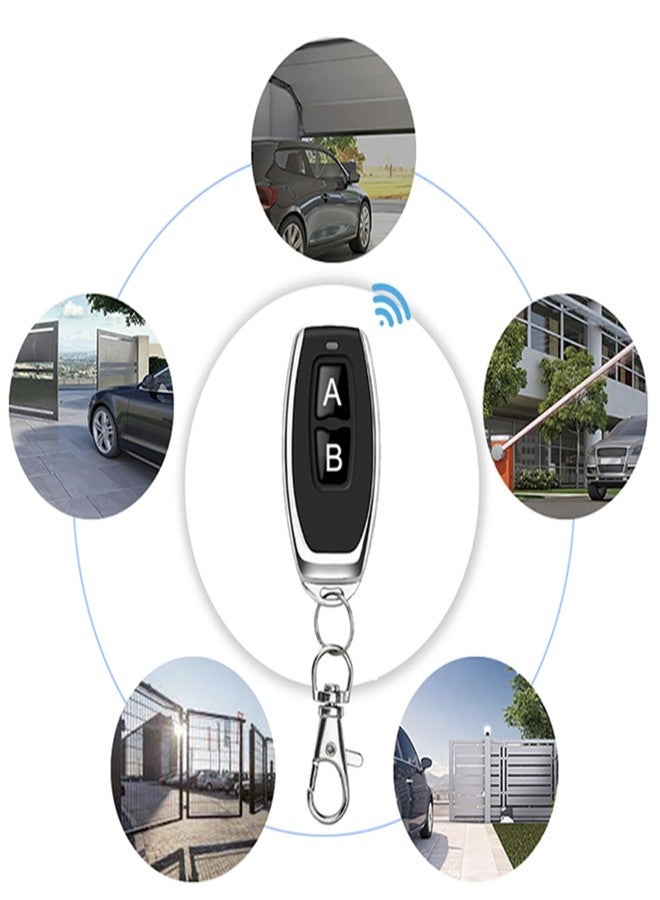 PeriPeri 433 MHz RF Fixed-Frequency Remote Control - EV1527 Code, Simple Pairing for PCB, Garage Doors, Gates & More Two Buttons RF Wireless Learning Code Remote Control Transmitter - Image 2