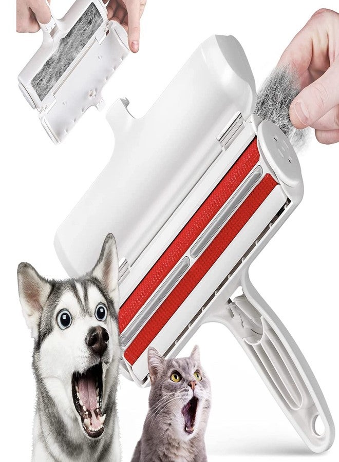 Generic Reusable Dog and Cat Hair Remover, Pet Hair Remover, Lint Remover (White and Red) - Image 1