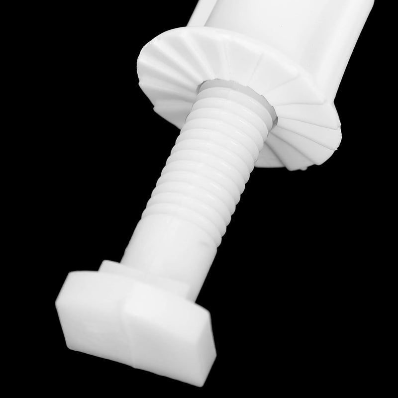 Ruimou 4PCS Toilet Seat Hinged Bolt Nuts(Rectangular),Plastic Toilet Seat Cover Hinge Blind Hole Fit Most Split Toilet Seats -White - Image 5