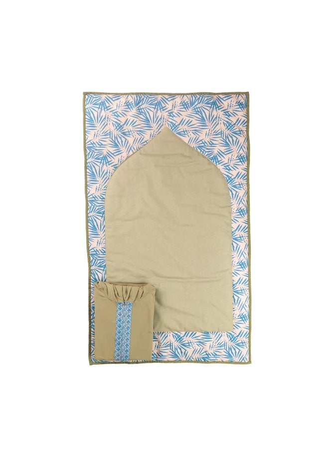 ريتال طقم صلاة نسائي من ريتال – سجادة صلاة وشرشف – فري سايز – زيتي - Image 1
