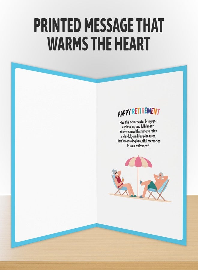 Decorably 5x7in Handmade Individual Happy Retirement Card with Cork Layer and Checklist Cutout, Fun Retirement Card for Man and Woman Set with Envelope and Stickers, with Printed Message Inside - Image 3