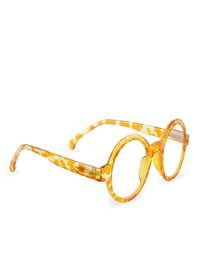 AEC Librarian3 Reading Glasses +1.25 Power Full Rim Stylish Dual-Tone Plastic Frame Eyeglasses with Turtle Shell Design & Soft Sleeve Case for Men and Women (Sunshine Yellow) - Image 4