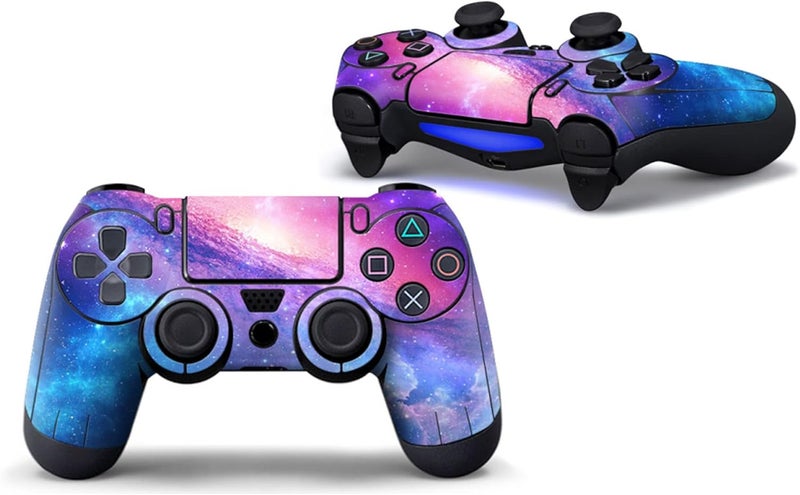 Oiokew جلد ليد تحكم PS4، 3 قطع ملصق غطاء فينيل كامل الجسم ليد تحكم بلاي ستيشن 4 (يد تحكم PS4 رقم 11) بنية عملية / تصميم عملي - Image 3