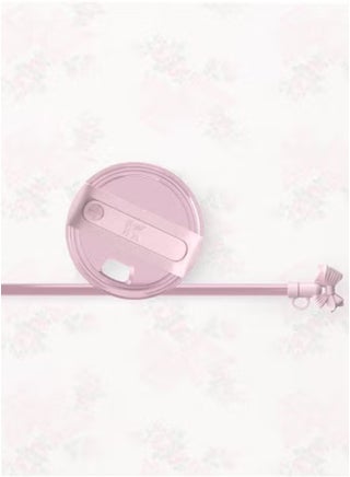 كوب Stanley Love Shack Fancy H2.0 Flow State سعة 40 أونصة وردي جميل، معزول بالفراغ من الفولاذ المقاوم للصدأ مع غطاء وقشة وسدادة في عبوة أنيقة جاهزة للهدايا، يحافظ على برودة المشروبات لساعات - view 4