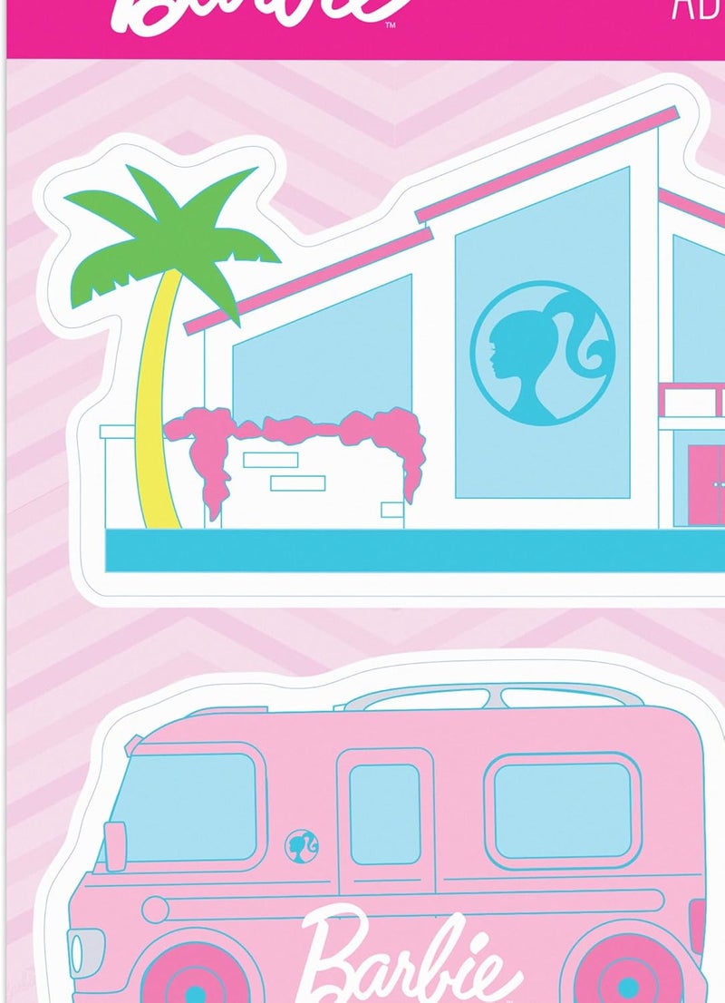 Open Road Brands Mattel Barbie Dreamhouse 4 Pack Adhesive Vinyl Decals - Colorful Barbie Icon Stickers for Laptops and Accessories - Image 4