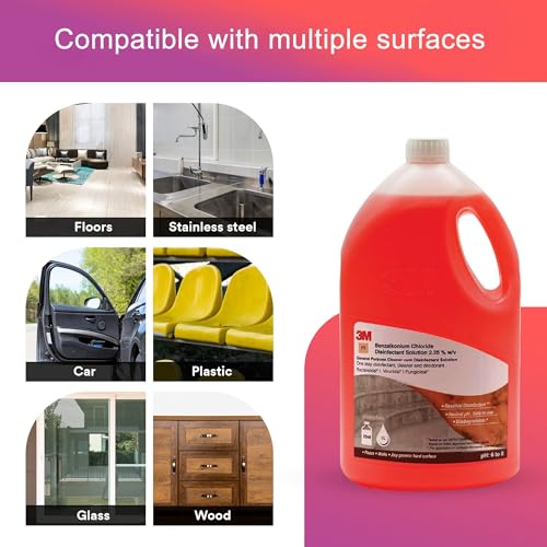 3M General Purpose Cleaner Solution P2, All-purpose Cleaners for Glass, Floor, Plastic, Stainless Steel, Fast Cleaner with Pleasant Fragrance (5L, Pack of 1) - Image 3