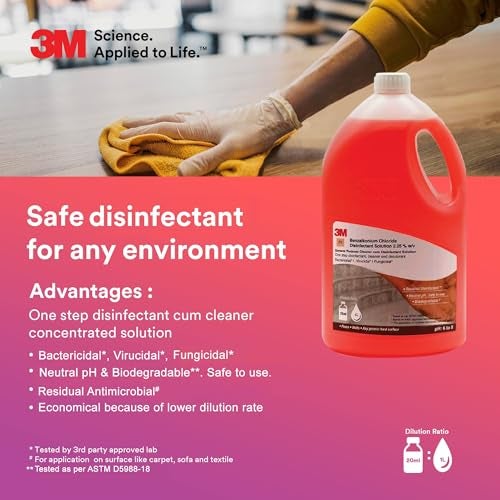 3M General Purpose Cleaner Solution P2, All-purpose Cleaners for Glass, Floor, Plastic, Stainless Steel, Fast Cleaner with Pleasant Fragrance (5L, Pack of 1) - Image 4