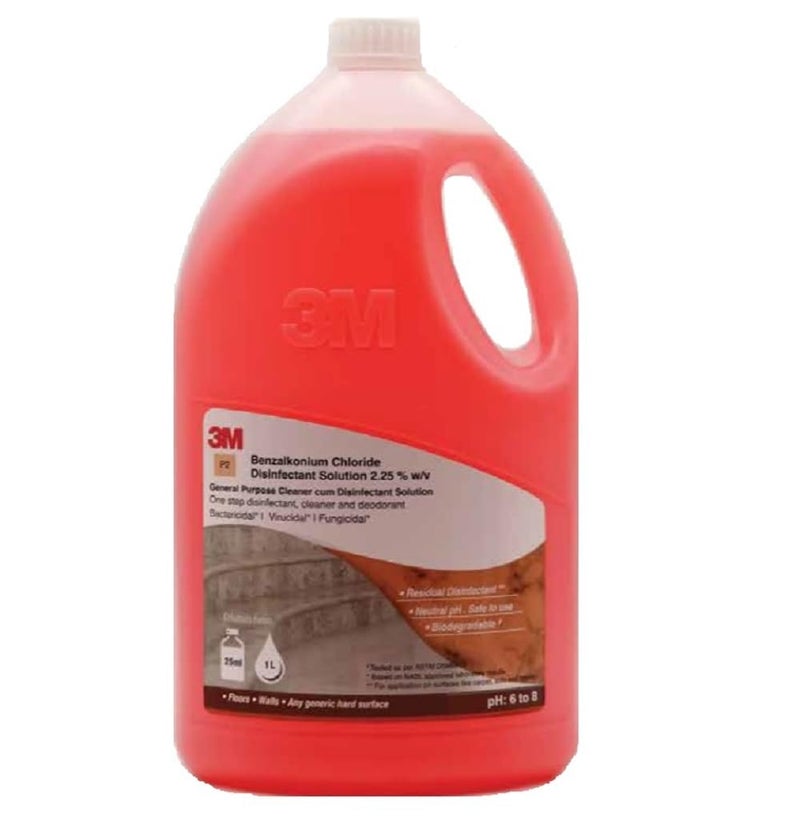 3M General Purpose Cleaner Solution P2, All-purpose Cleaners for Glass, Floor, Plastic, Stainless Steel, Fast Cleaner with Pleasant Fragrance (5L, Pack of 1) - Image 1