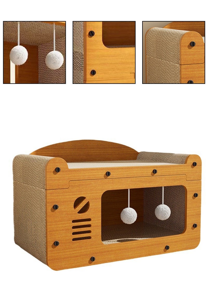 Kidle Cat Scratching Board Board Cat Cat Claw Board Cat House Cat Nest Cardboard Cats House for Cats Kittens Scratch Box Board for Cat Scratching Post for Indoor Cats Bed - Image 3