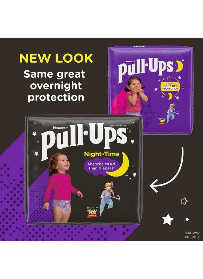 Pull-Ups Pull-Ups Girls' Nighttime Potty Training Pants Training Underwear, 3T-4T, 18 Ct  - Image 1