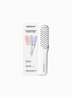 PROTOUCH LED Hair Therapy Comb with Red & Blue LED light scalp treatment & Vibration massage | Hair Fall control | Scalp Massage | Portable & Detangling | For Men & Women | All Hair Type